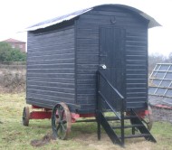 photograph: Gressenhall Farm & Workhouse: Museum of Norfolk Life. Replica hut used for activities © Rural Museums Network